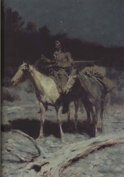 Frederic Remington A Dangerous Country (mk43) Sweden oil painting art